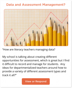 Data and Assessment Management Post on TeachersConnect