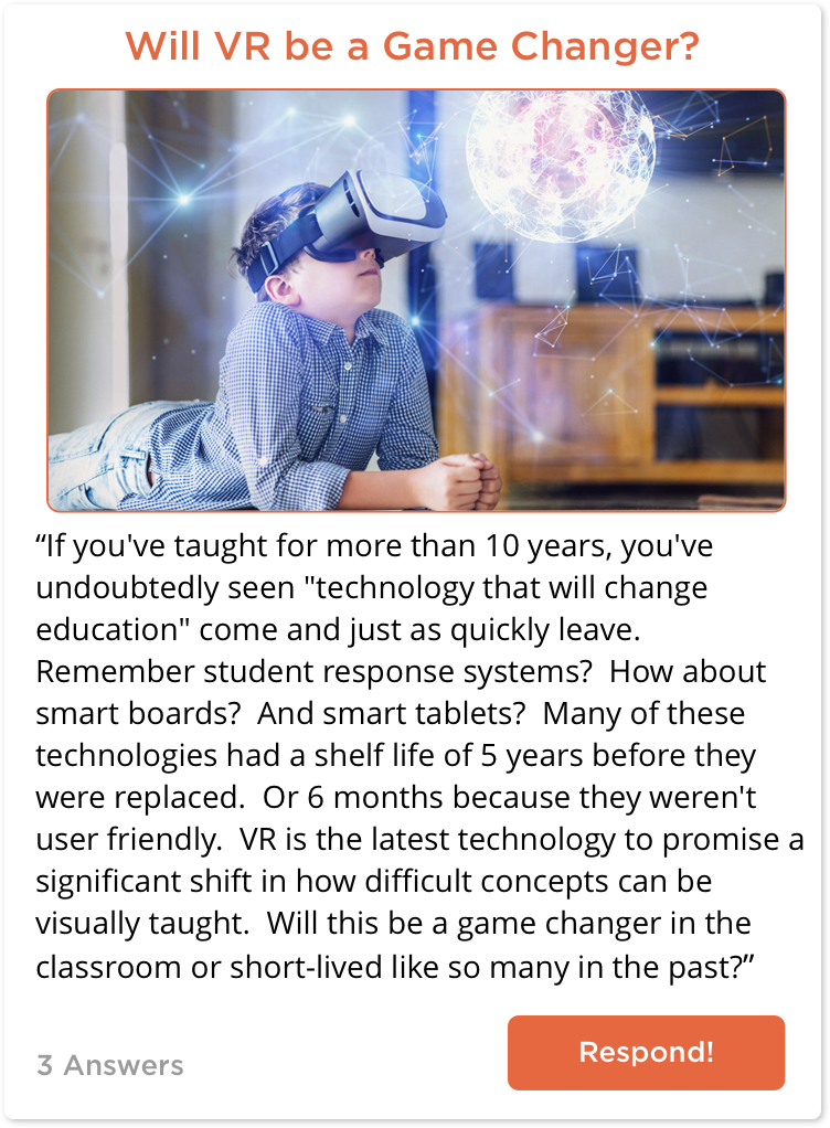 TC post about the future of VR in the classroom